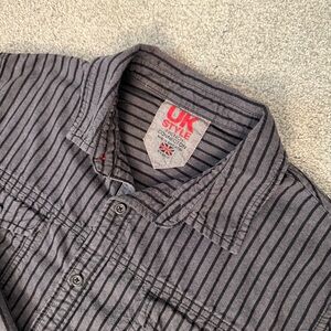 UK Style by French Connection Button Down Long Sleeve Men’s 100% Cotton Size XL